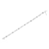 .925 Sterling Silver 1.0 Cttw Round-Cut and Baguette-Cut Diamond X-Link Bracelet (I-J Color, I1-I2 Clarity) - 7"