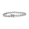 .925 Sterling Silver 1/10 Cttw Round-Cut Diamond Links of Flame Bracelet (I-J Color, I3) - 7.25"