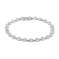 .925 Sterling Silver 2.0 Cttw Round Diamond Link Bracelet (G-H Color, I1-I2 Clarity) - 7.25"