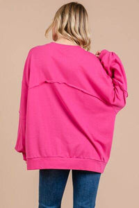 Ces Femme Exposed Seam Long Sleeve Sweatshirt