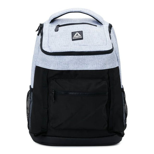 Reebok Unisex Adult Bobbie Top Loader 18.5" Laptop Backpack, Light Heather Grey EasyOptionXY LLC
