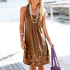 Coastal Cowgirl Boho Dress – Sleeveless Summer Dress with Floral Detail