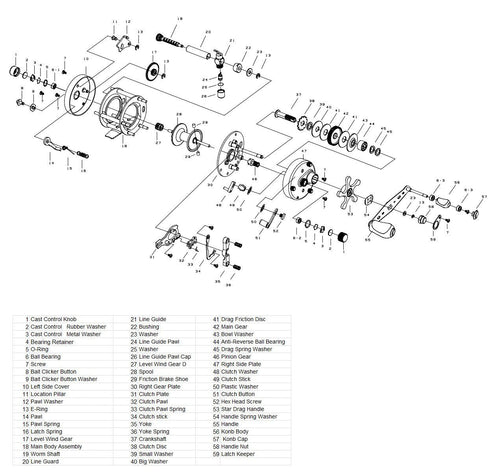 600CTS Round Baitcaster Reel