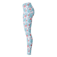 Flamingo Blue Floral Leggings