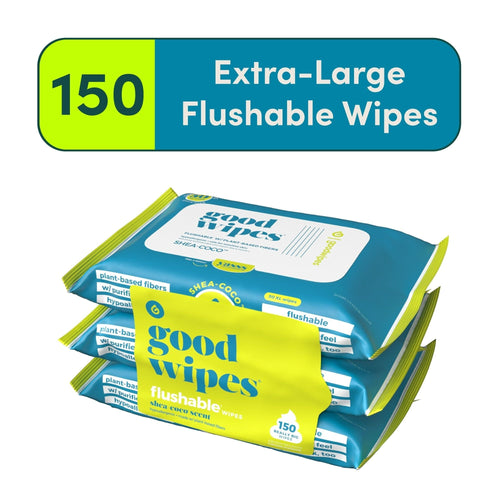 Goodwipes Flushable Butt Wipes Made with Soothing Botanicals & Aloe, 3 Packs (150 Total Wipes) EasyOptionXY LLC