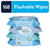 Great Value Fresh Scent Flushable Wipes, 4 Resealable Packs, 168 Total Wipes EasyOptionXY LLC