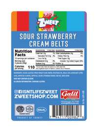 Sour Strawberry Creamsicle Belts | Zweet | 10 oz (3 pack)