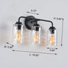 60W Elegant Wall Lights Modern with Clear Glass Sconce