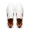 61-101-RED OLYMPIAS Italian Calfskin and Crocodile Stripe, Red