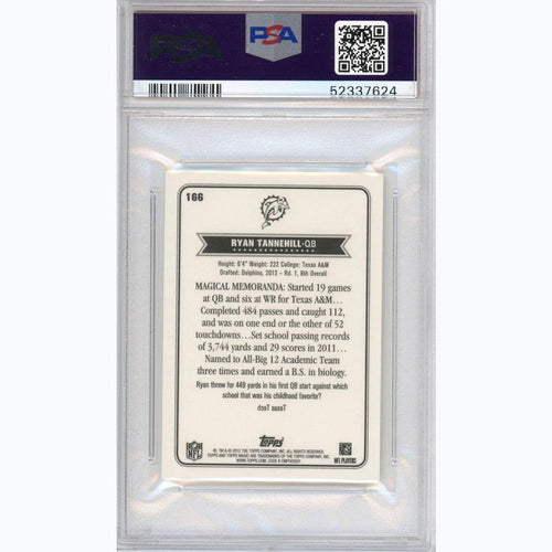 Graded 2012 Topps Magic Ryan Tannehill #166 Mini Rookie RC Football Card PSA 10 Gem Mint
