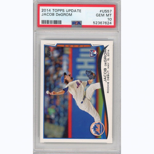 Graded 2014 Topps Update Jacob DeGrom #US57 Rookie RC Baseball Card PSA 10 Gem Mint