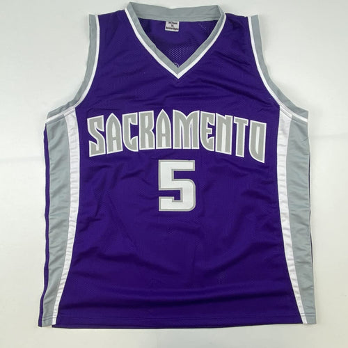 Autographed/Signed De'Aaron Fox Sacramento Purple Basketball Jersey Beckett BAS COA
