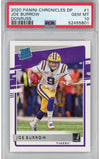 Graded 2020 Panini Chronicles Draft Picks Joe Burrow #1 Donruss Rookie RC Football Card PSA 10 Gem Mint
