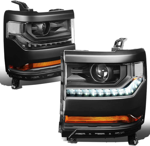 DNA Motoring HL-OH-034-CH-AM Headlight Assembly (Driver and Passenger Side)