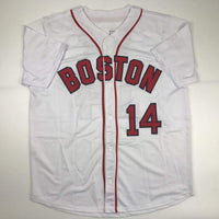 Autographed/Signed Jim Rice Boston White Baseball Jersey JSA COA