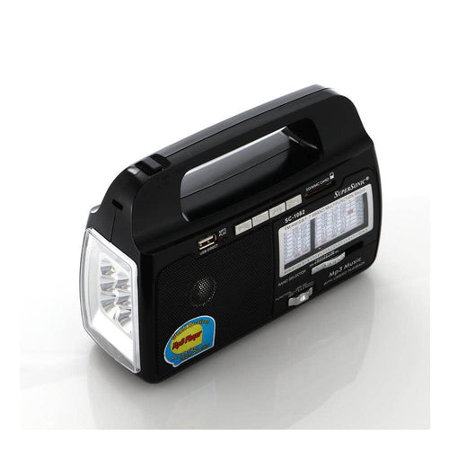 9 Band AM/FM/SW1-7 Portable Radio with Built-In Torch Light Jupiter Gear