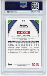 Graded 2012 Topps Kickoff Russell Wilson #38 Rookie RC Football Card PSA 10 Gem Mint