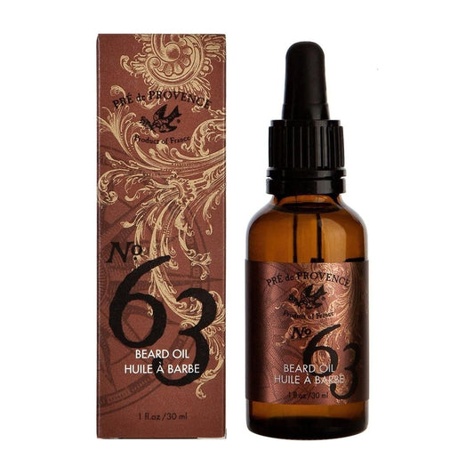 Pre De Provence No. 63 Men's Beard Oil Bottle & Dropper 30Ml