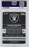 Graded 2015 Panini Prizm Amari Cooper #201 Running Rookie RC Football Card PSA 10 Gem Mint