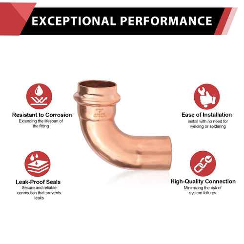 1" Press Copper Street Elbow (Lead Free) Plumbingsell