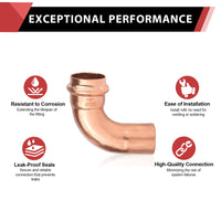 30 Pcs 1" Press Copper Street Elbow (Lead Free)