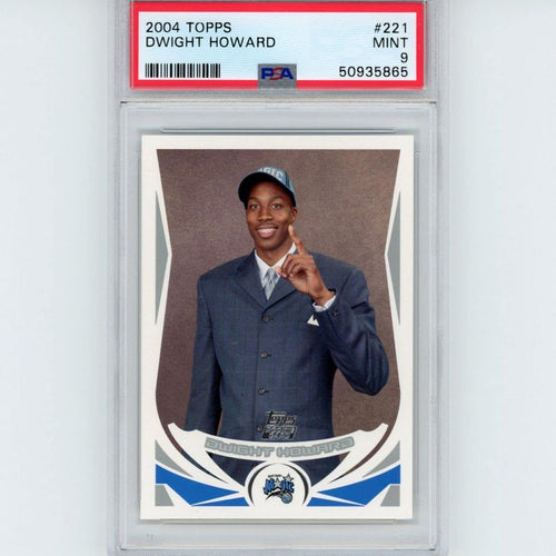 Graded 2004-05 Topps Dwight Howard #221 Rookie RC Basketball Card PSA 9 Mint
