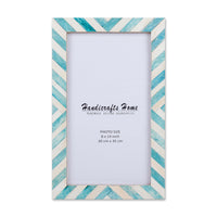 Poster Frames Chevron Collection Bone Inlay, Green, 6 Sizes