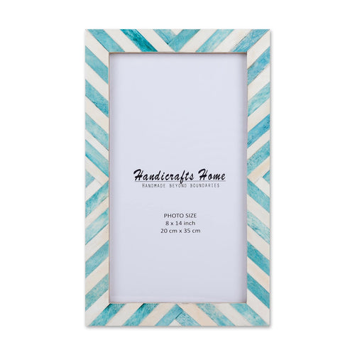 Poster Frames Chevron Collection Bone Inlay, Green, 6 Sizes