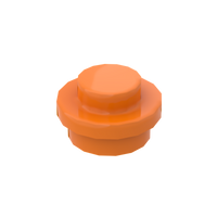 Orange 4073 1x1 Round Plate Brick – Choose Quantity – Brick-Compatible Bulk Lot