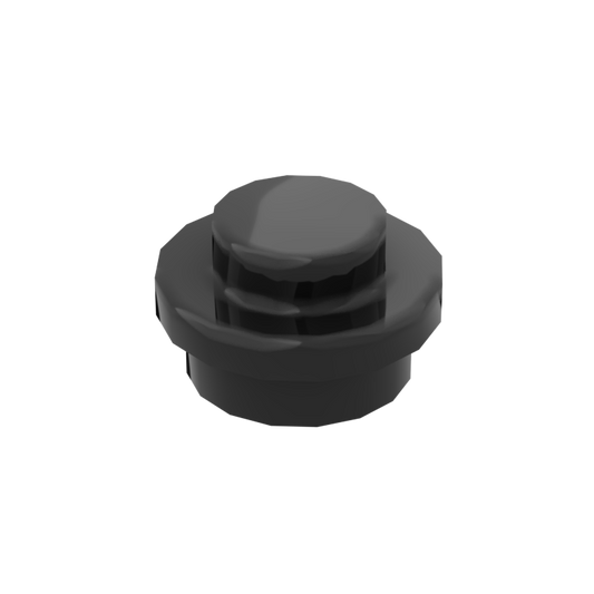 Black 4073 1x1 Round Plate Brick – Choose Quantity – Brick-Compatible Bulk Lot