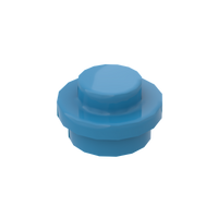 Dark Azure 4073 1x1 Round Plate Brick – Choose Quantity – Brick-Compatible Bulk Lot