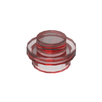 Transparent Red 4073 1x1 Round Plate Brick – Choose Quantity – Brick-Compatible Bulk Lot