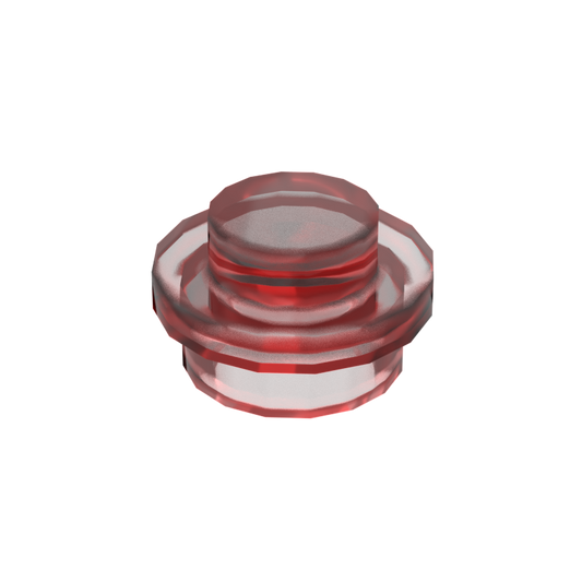 Transparent Red 4073 1x1 Round Plate Brick – Choose Quantity – Brick-Compatible Bulk Lot