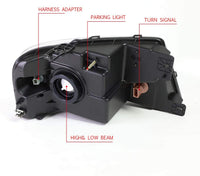 Dna Motoring Hlohf1504cham Headlight Assembly Driver And Passenger Side