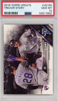 Graded 2016 Topps Update Trevor Story #US150 Rookie RC Baseball Card PSA 10 Gem Mint