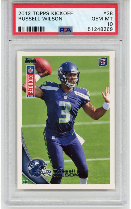 Graded 2012 Topps Kickoff Russell Wilson #38 Rookie RC Football Card PSA 10 Gem Mint