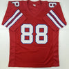 Autographed/Signed Dawson Knox Buffalo Red Football Jersey JSA COA