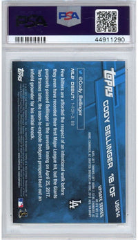Graded 2017 Topps Update Cody Bellinger #US214 Rookie RC Baseball Card PSA 10 Gem Mint