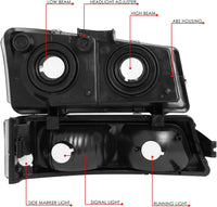 Dna Motoring Hlohcs034pcham Headlight Assembly Driver And Passenger Side