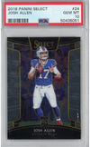 Graded 2018 Panini Select Josh Allen #24 Rookie RC Football Card PSA 10 Gem Mint