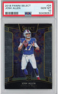 Graded 2018 Panini Select Josh Allen #24 Rookie RC Football Card PSA 10 Gem Mint