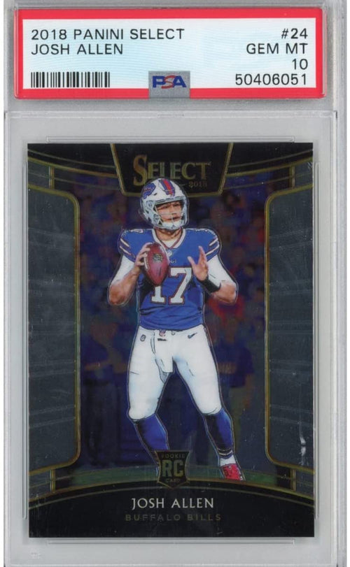 Graded 2018 Panini Select Josh Allen #24 Rookie RC Football Card PSA 10 Gem Mint
