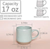 Bosmarlin Large Stoneware Speckled Coffee Mugs Set of 2, Big Tea Cup, 17 Oz, Dishwasher and Microwave Safe