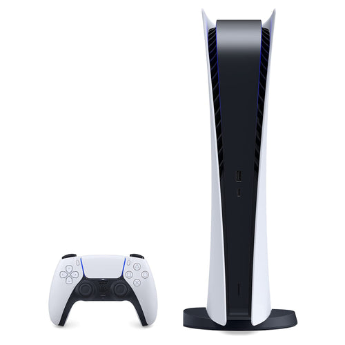 PS5 - Sony PlayStation 5 Digital Edition Gaming Console + Wireless Controller - 16GB GDDR6 RAM, 825GB SSD, 120Hz 8K Output, White (Used - Like New)