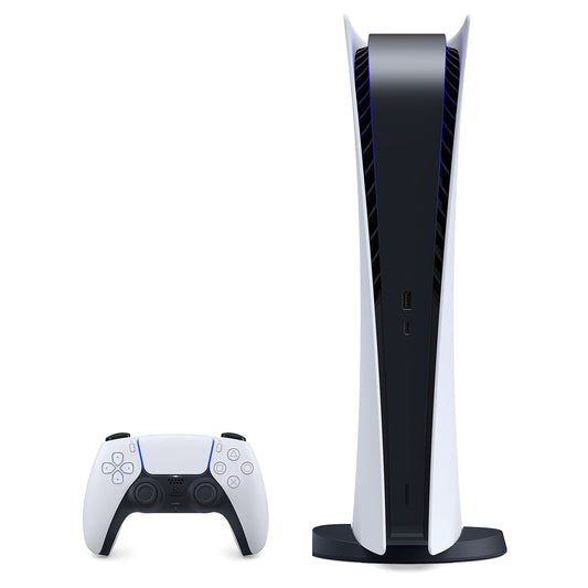 PS5 - Sony PlayStation 5 Digital Edition Gaming Console + Wireless Controller - 16GB GDDR6 RAM, 825GB SSD, 120Hz 8K Output, White (Used - Like New)