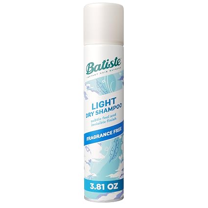 Batiste Light Dry Shampoo, Fragrance-Free Aerosol Spray (3.81 oz)