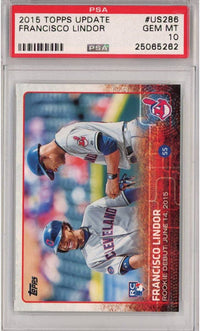 Graded 2015 Topps Update Francisco Lindor #US286 Rookie RC Baseball Card PSA 10 Gem Mint