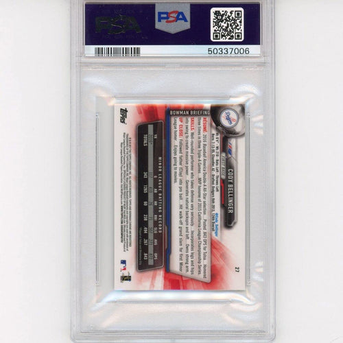 Graded 2017 Bowman Chrome Mini Cody Bellinger #27 Rookie RC Baseball Card PSA 10 Gem Mint