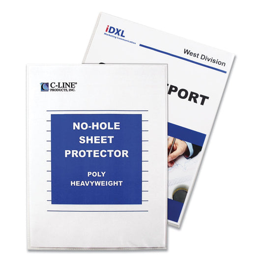 C-Line® No-Hole Polypropylene Sheet Protectors