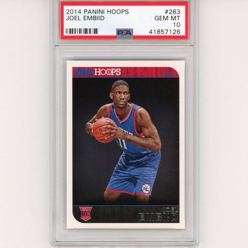 Graded 2014-15 Panini Hoops Joel Embiid #263 Rookie RC Basketball Card PSA 10 Gem Mint